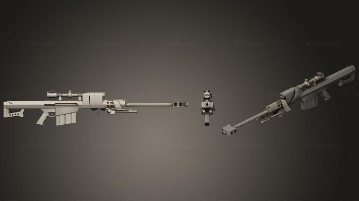 Оружие (Барретт М82, WPN_0031) 3D модель для ЧПУ станка